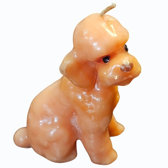 unbranded Other - Vintage Pink Poodle Doodle Shaped  Candle 3.5" tall